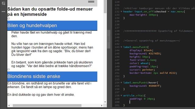 Smart CSS folde-ud-menu under brug af Java Script смотреть онлайн