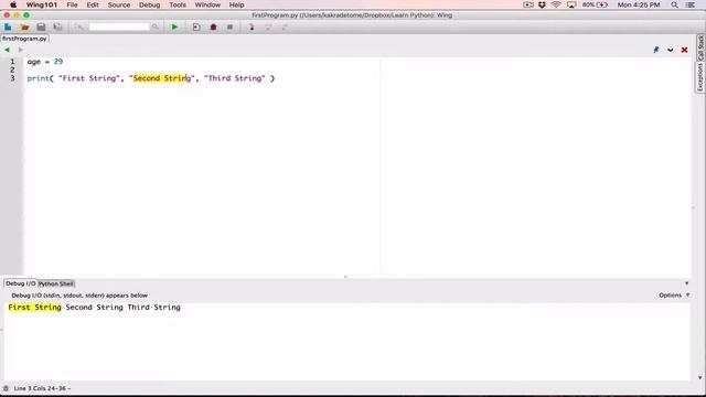 8. Displaying multiple arguments with the print function - Learn Python смотреть онлайн