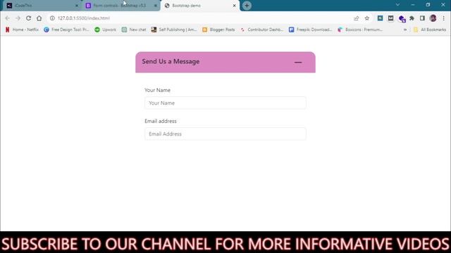 How to Create Message Form using HTML-CSS-BOOTSTRAP-JQUERY | {Beginner Tutorial} | SCORPE CODE смотреть онлайн