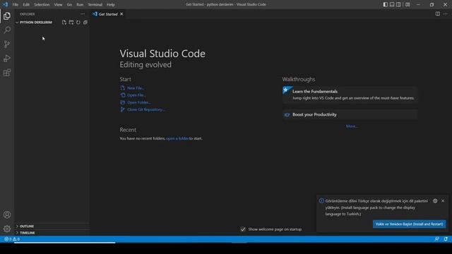 Python Dersleri 2: Visual Studio Code Kurulumu ve Python ile Hello World Uygulaması смотреть онлайн