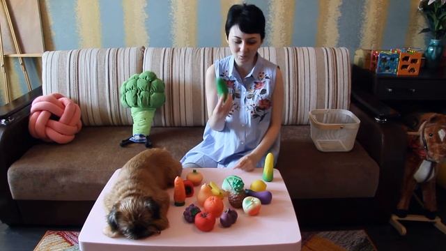 Развивающая игра для детей, учим фрукты и овощи с пёсиком. смотреть онлайн