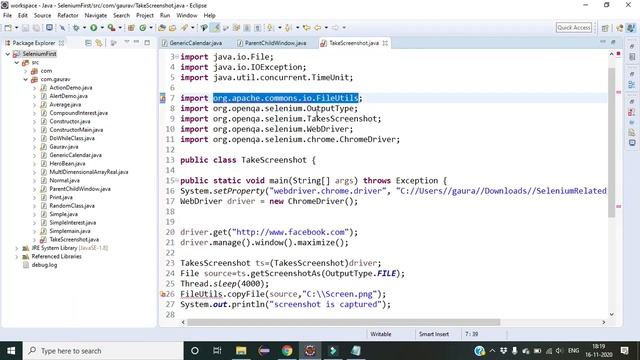 How to Capture Screenshot in Selenium Webdriver Automation Testing Lecture-30 смотреть онлайн