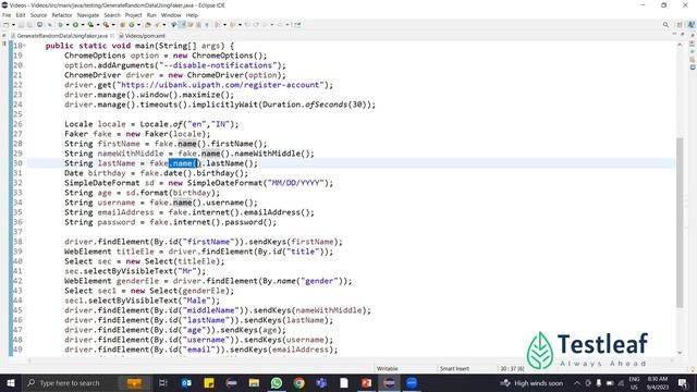 Dynamic Data Generation with Faker API in Selenium Java Automation смотреть онлайн
