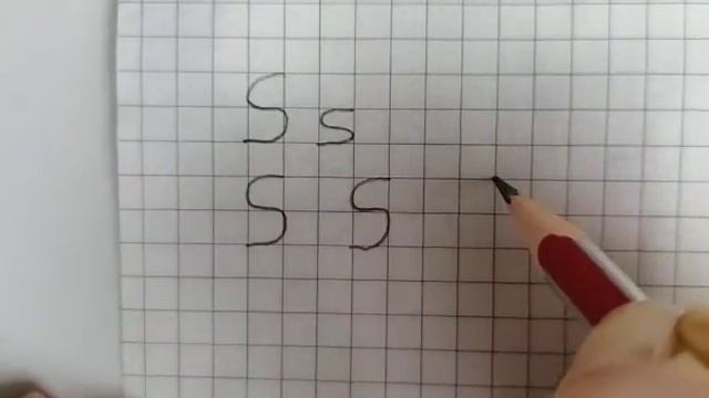Handwriting for kids - English letter Ss. Учимся писать английскую букву Ss. смотреть онлайн