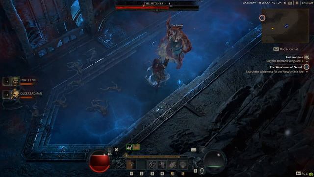 Diablo 4 : The Butcher boss VS party Sorcerer/Druid смотреть онлайн