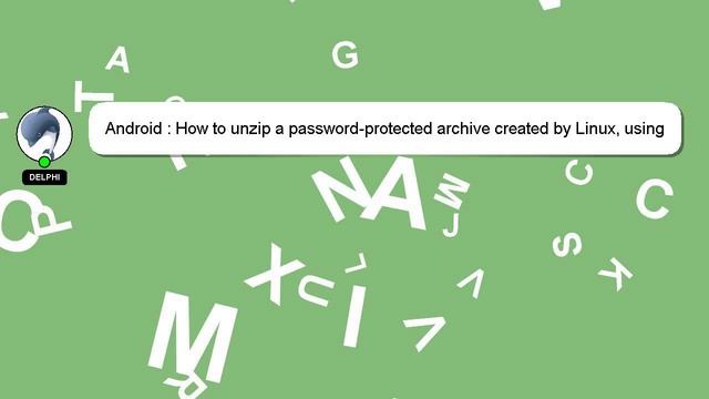 Android : How to unzip a password-protected archive created by Linux, using Java смотреть онлайн