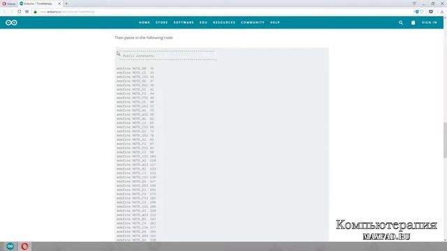 Играем ноты на пищалке с Arduino смотреть онлайн