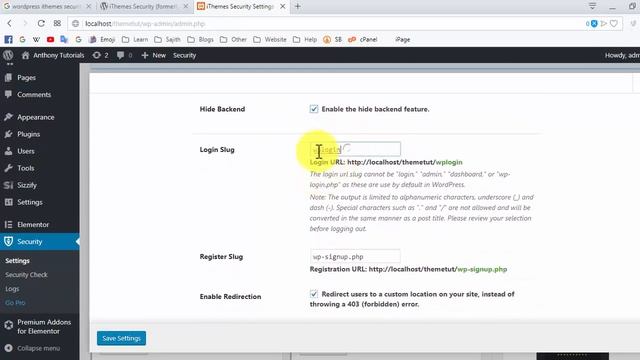 How To Change WP Admin Url For Wordpress | iThemes Security | Anthony Tutorials смотреть онлайн