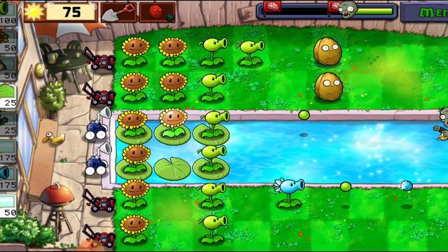 Plants vs Zombie Adventures Pool 8 level #plantsvszombies смотреть онлайн