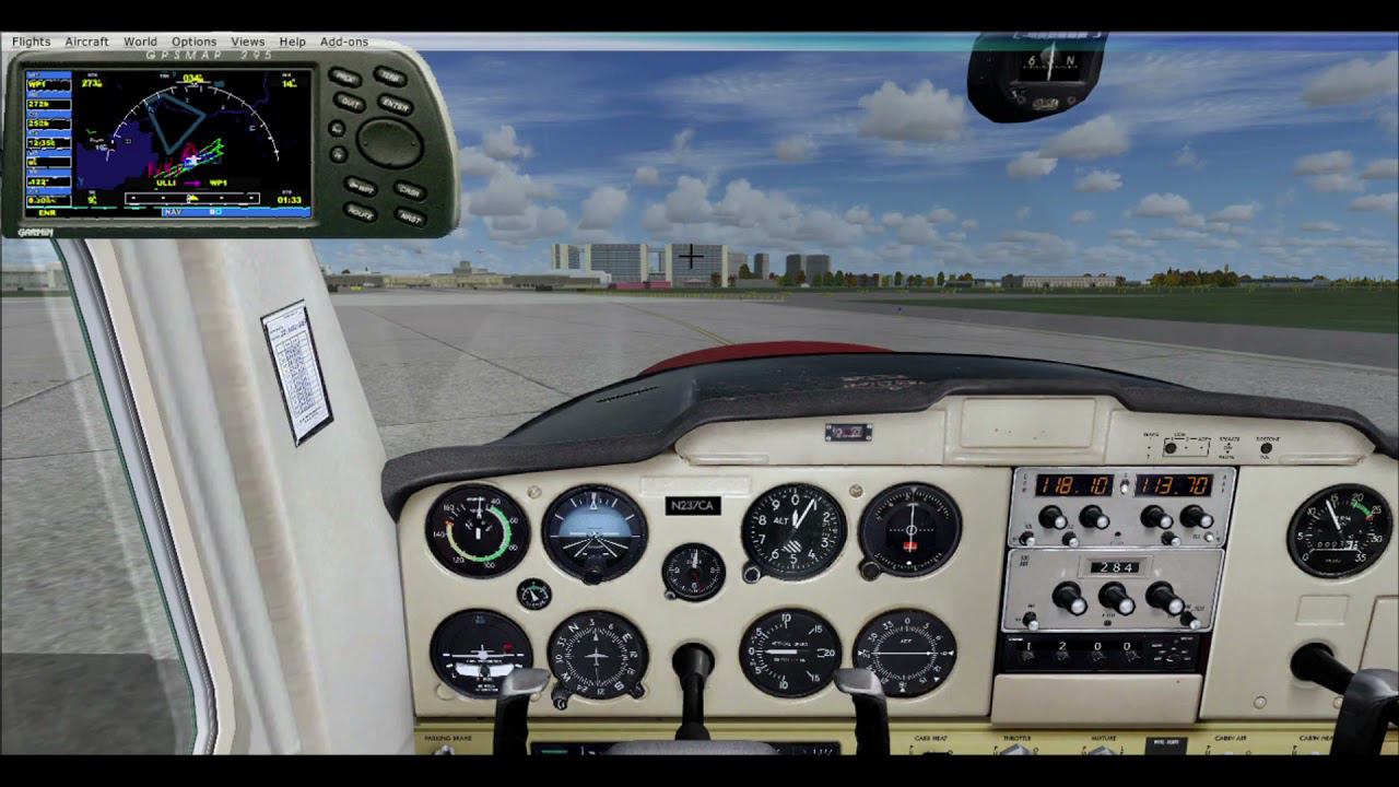 [FSX] Короткий перелет Пулково (ULLI) - Гостилицы (ULSG) на Cessna 152