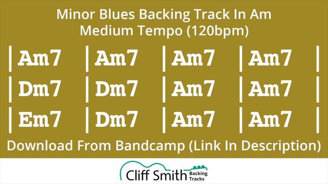 Am - Medium Tempo Minor Blues Backing Track (120bpm) смотреть онлайн