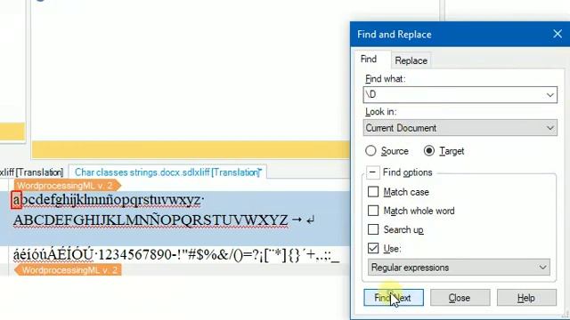 Regex Character Classes Example in SDL Trados Studio Find Operation смотреть онлайн