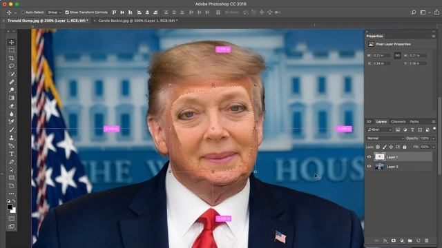 How To Realistic Face Swap in Adobe Photoshop CC (Donald trump and Carole Baskins) смотреть онлайн