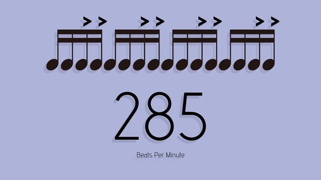 BPM = 285　メトロノーム - metronome - 16分 アクセント2-3 смотреть онлайн