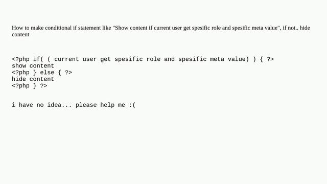 Wordpress: Wordpress show content if current user get spesific role and spesific meta value смотреть онлайн