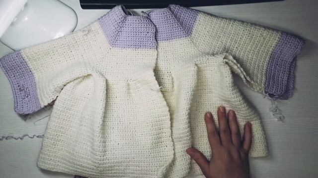 ?Детский кардиган ?Вяжем крючком столбиками без накида,?Реглан сверху.?Продолжение. СМОТРЕТЬ ВСЕМ!! смотреть онлайн