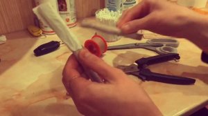 Мотаем уши доберману на палочки