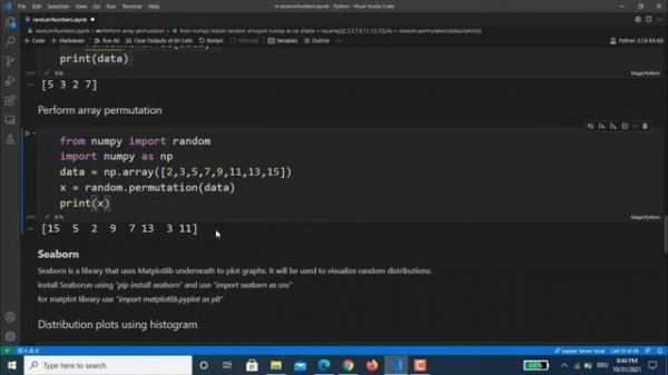 How to Generate Random Numbers in Numerical Python | Visual Studio Code | Hands on Tutorial