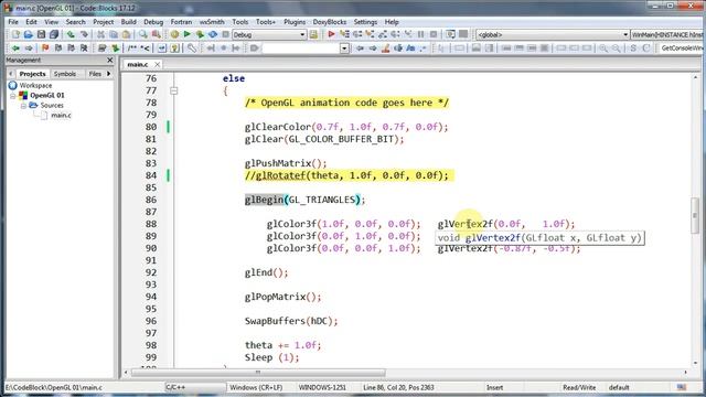 OpenGL - Урок 1 - Первая программа смотреть онлайн