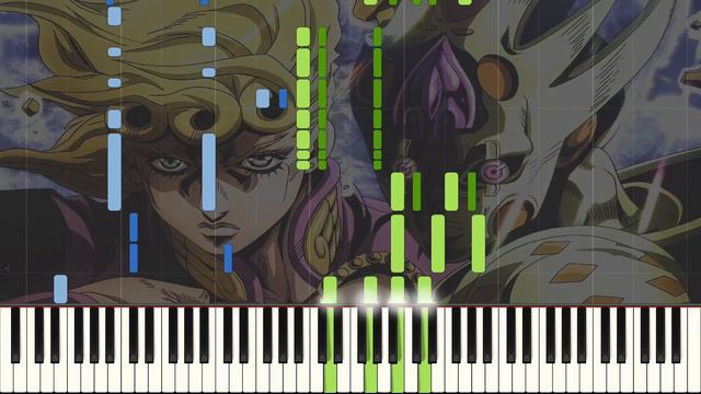 [Animenz] Giorno's Theme (il vento d'oro) - JoJo's Bizarre Adventure Piano Tutorial || Synthesia смотреть онлайн