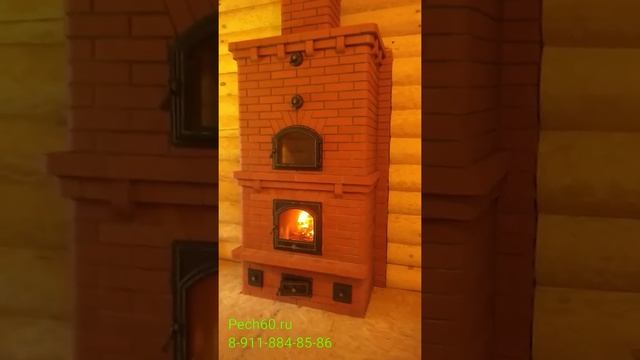 Теплоемкая каминопечь из кирпича смотреть онлайн