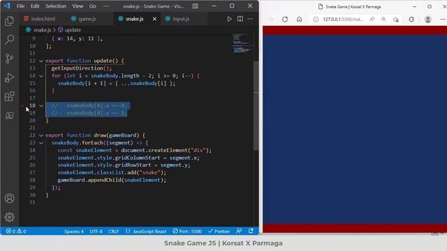 JavaScript Tutorial - How To Code The Snake Game In JavaScript | مشاريع جافا سكريبت للمبتدئين смотреть онлайн