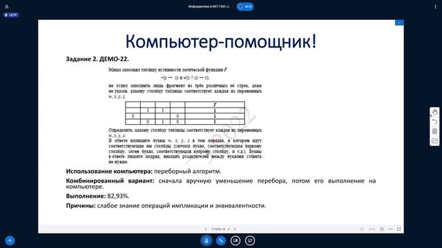 Вебинар «Анализ результатов ГИА-11» по информатике и ИКТ смотреть онлайн