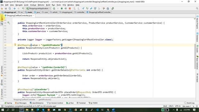 A Spring Boot Shopping Cart using REST APIs смотреть онлайн