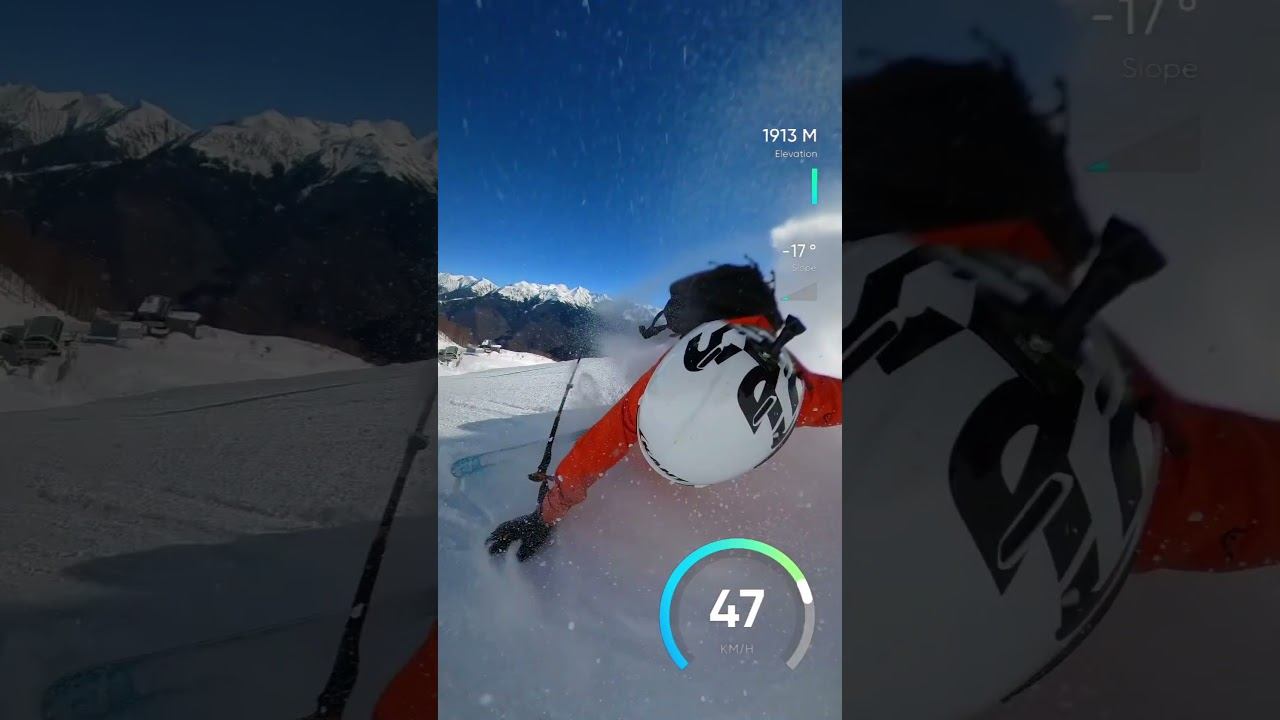 Жестко упал на большой скорости на горных лыжах. смотреть онлайн