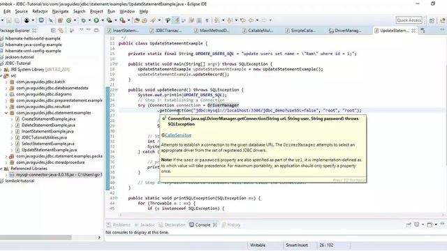 JDBC Tutorial - Part 5: Updating Data in a MySQL Database смотреть онлайн
