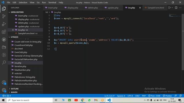 PHP Class 22.10.2021(html fetch with database ) смотреть онлайн