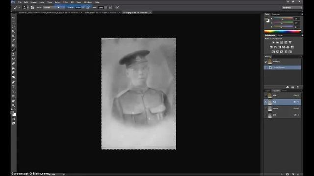 Removing Silvering from an Old Photograph смотреть онлайн