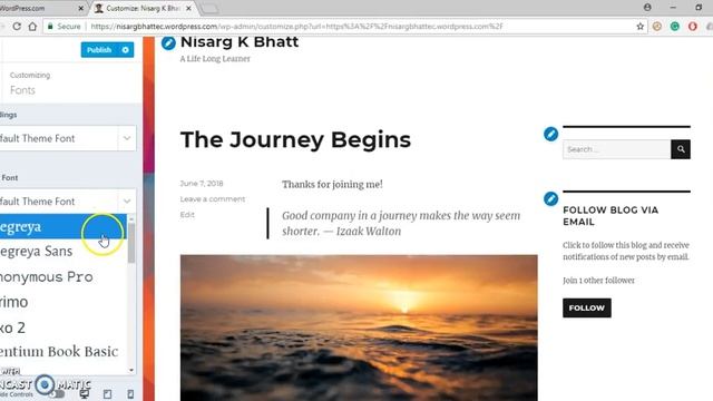 WordPress Website Background and Fonts смотреть онлайн