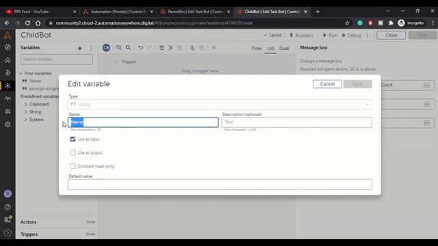 Passing Variables From One Task To Another In A360 | A360 Tutorial смотреть онлайн