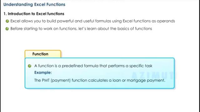 Module 1 MS Excel Excel Abilities and Functions смотреть онлайн