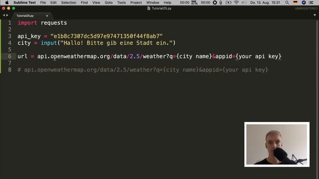 Python API Request | Tutorial (Deutsch) für Anfängerinnen und Anfänger ☀️ смотреть онлайн