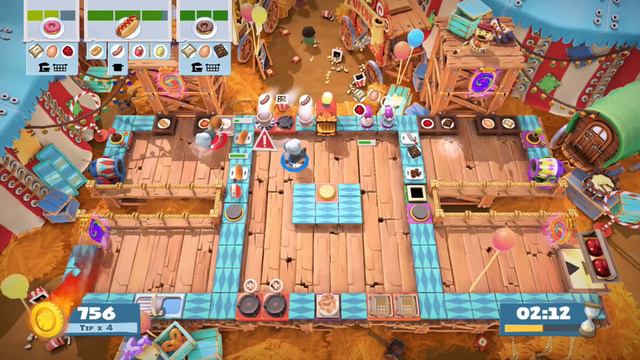 Overcooked 2 DLC #4 - Carnival of Chaos - Level 3-4 4 Star 2 Player Co-op Victory смотреть онлайн