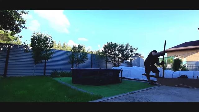 Сборка Батута UNIX line SUPREME GAME 8 ft (blue) УСКОРЕННОЕ ВИДЕО. ВИД ИЗДАЛЕКА смотреть онлайн