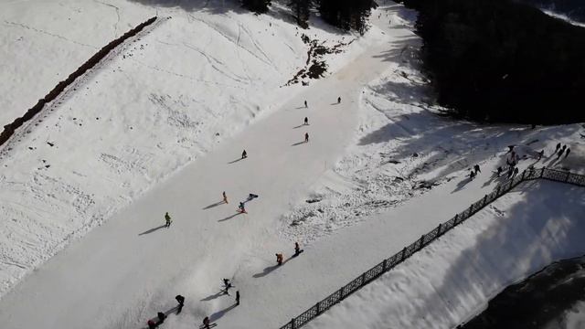 Горнолыжный курорт Архыз, Южный склон, Верхняя станция. смотреть онлайн
