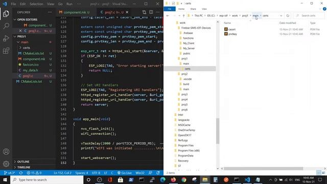 HTTPS Server with PEM certificate in IDF ESP environment creation for esp32 смотреть онлайн