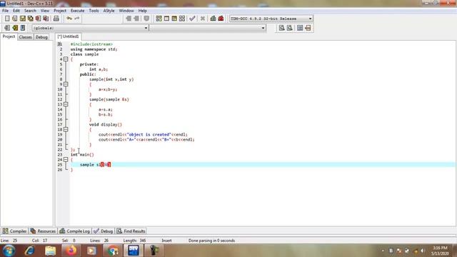 user defined copy constructor смотреть онлайн
