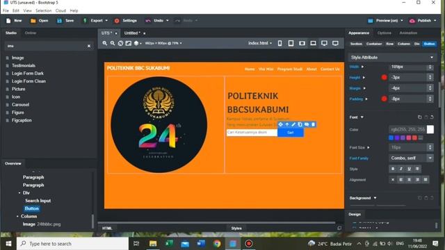 Membuat tampilan dashboard sederhana dengan bootstrap 5 смотреть онлайн