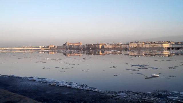 Приход весны. Санкт-Петербург, Петровская набережная, 17 марта 2015, вечер, половина седьмого. смотреть онлайн