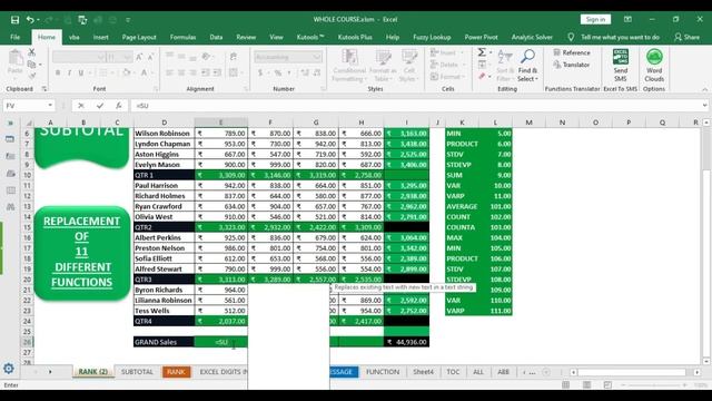 Magic by Subtotal Function 2020 :- A replacement of 11 different Functions смотреть онлайн