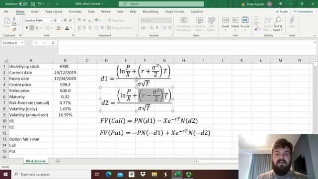 Option valuation - the Black-Scholes model (Excel) смотреть онлайн
