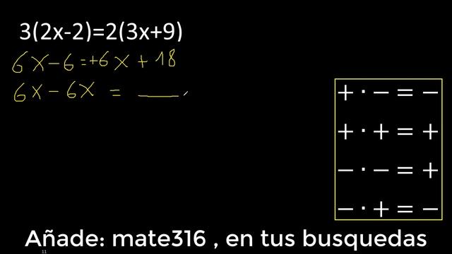 3(2x-2)=2(3x+9) , ecuación con paréntesis , hallar x , que satisface . ecuaciones смотреть онлайн