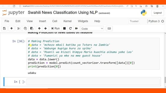 Swahili News Classification Using Natural Language Processing смотреть онлайн