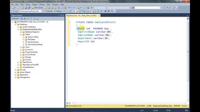 SQL Server Tutorial Part - 9 What is Constraints Primary Key Constraint #1 || SQL Server 2012 смотреть онлайн