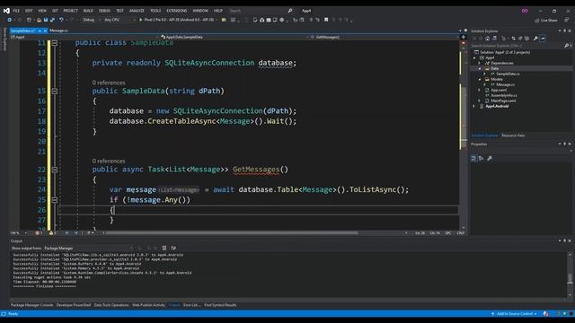 SQLite.Net Database for Xamarin.Forms | Visual Studio 2019 смотреть онлайн