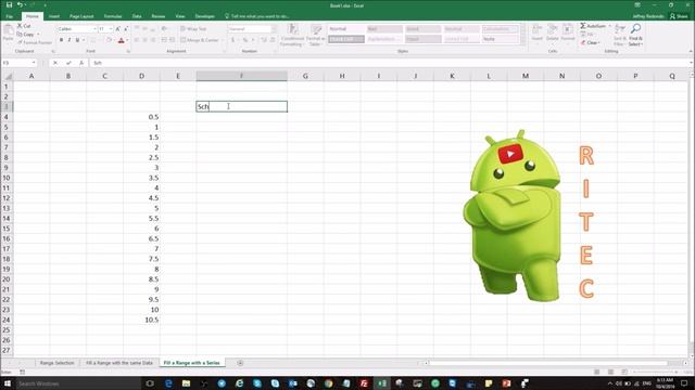 Fill a Range With a Series of Values in Excel 2016 смотреть онлайн